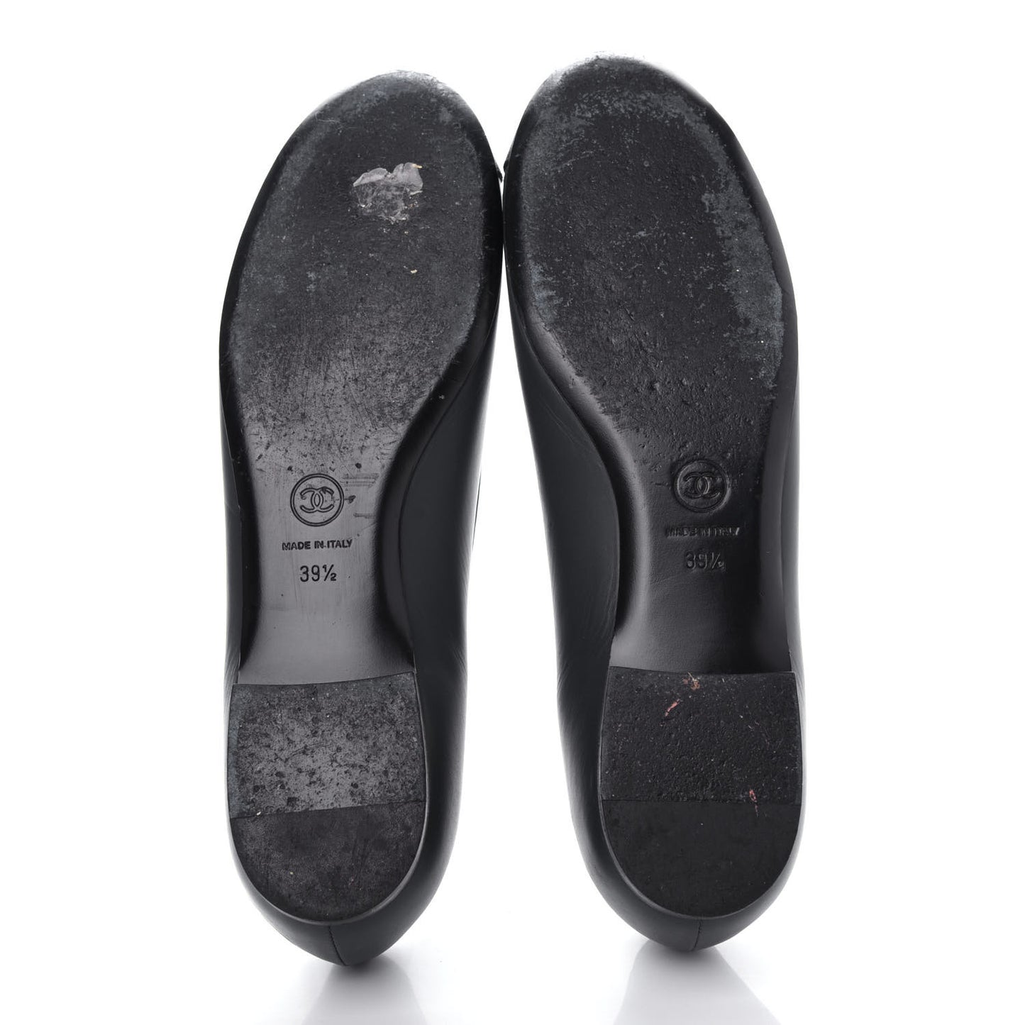 Lambskin Grosgrain Camellia Ballerina Flats 39.5 Black