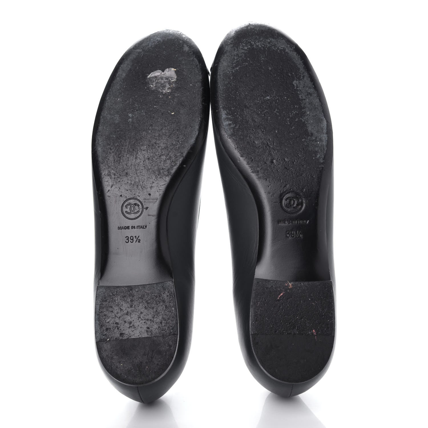 Chanel Lambskin Grosgrain Camellia Ballerina Flats 39.5 Black 6 of 10