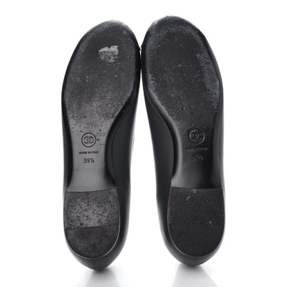 Chanel Lambskin Grosgrain Camellia Ballerina Flats 39.5 Black 6 of 10