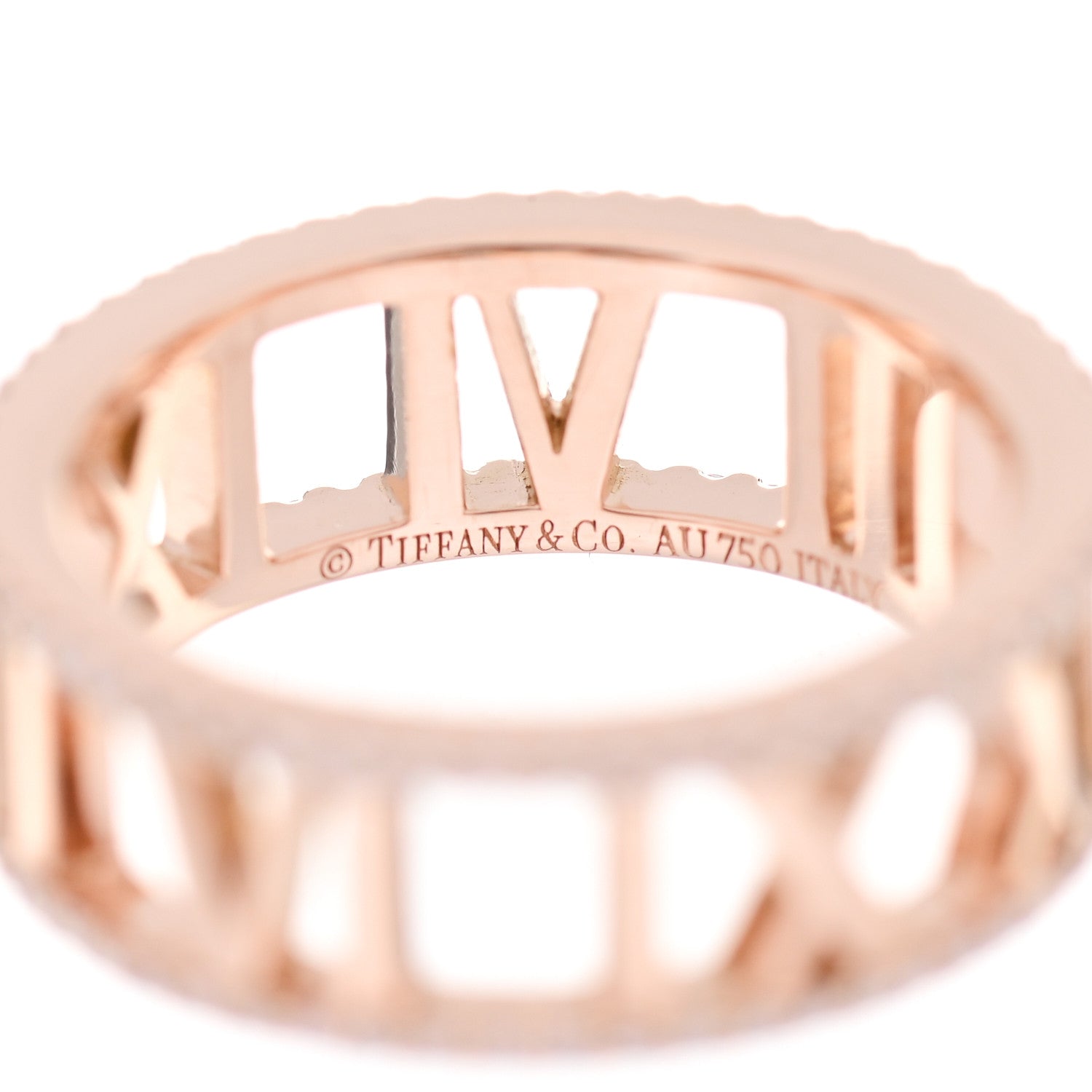 Tiffany 18K Rose Gold Diamond Atlas Open Pave Ring 50 5.5 4 of 5