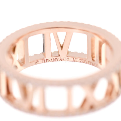 Tiffany 18K Rose Gold Diamond Atlas Open Pave Ring 50 5.5 4 of 5