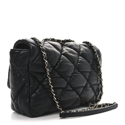 Chanel Calfskin Quilted Large Bubbly Flap Black 3 of 10