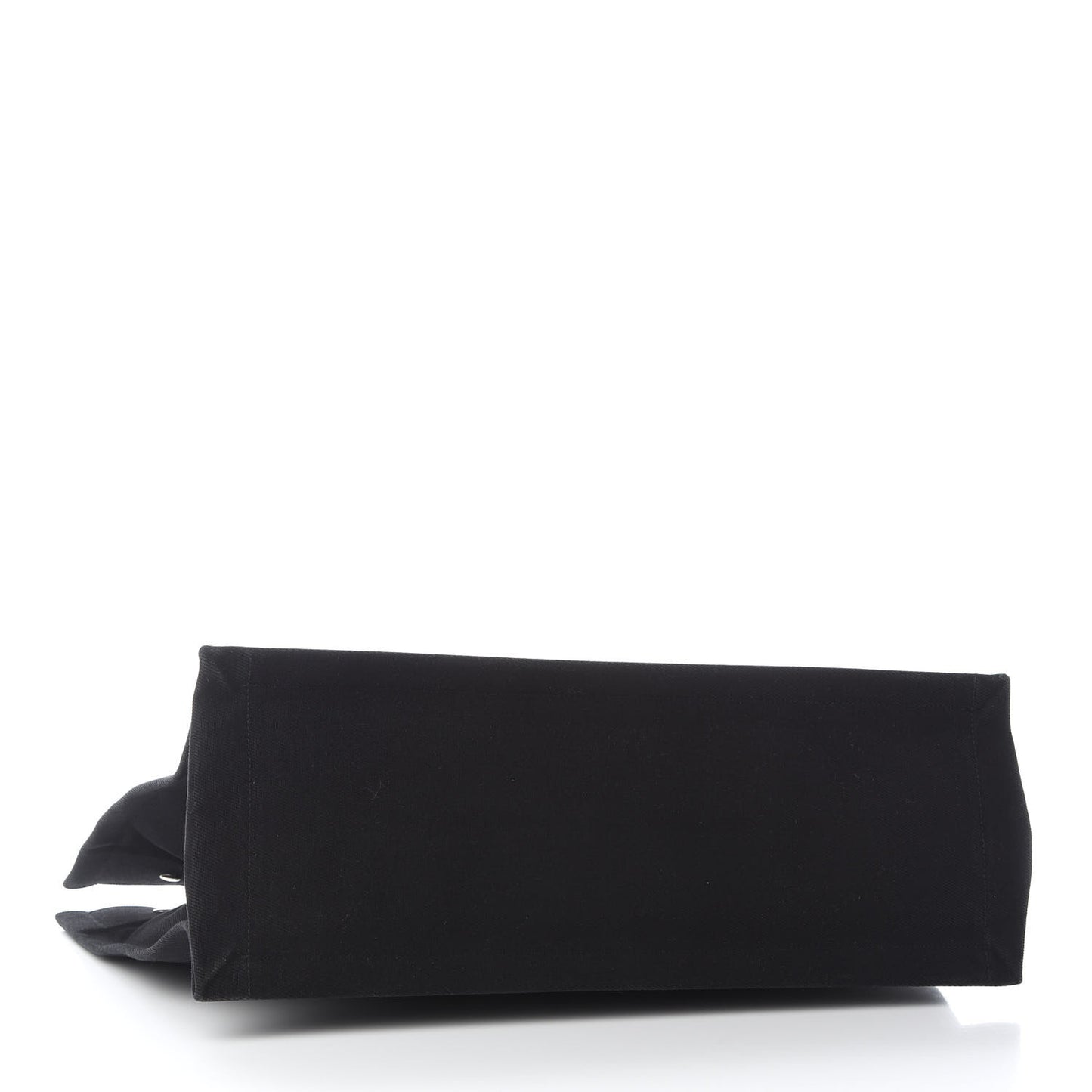 Linen Calfskin Rive Gauche Tote Black