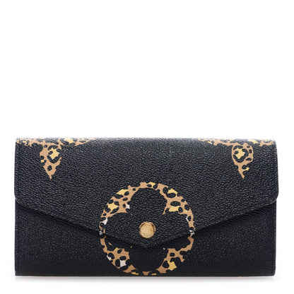 Louis Vuitton Monogram Giant Jungle Sarah Wallet Black 1 of 6
