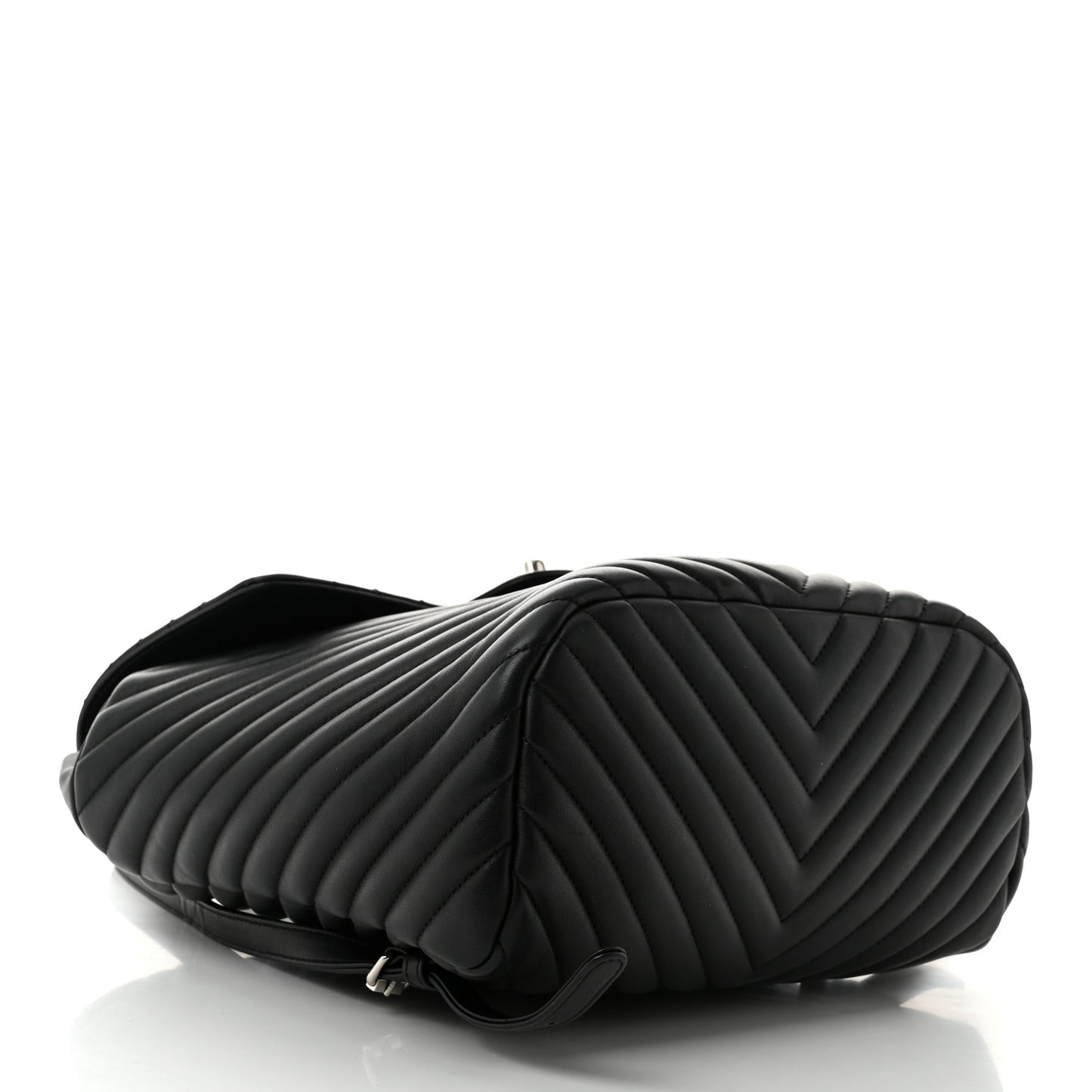 Calfskin Chevron Quilted Large Urban Spirit Backpack Black