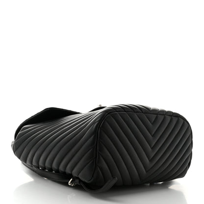 Chanel Calfskin Chevron Quilted Large Urban Spirit Backpack Black 4 of 10