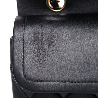 Chanel Lambskin Quilted Medium Double Flap Black 8 of 10