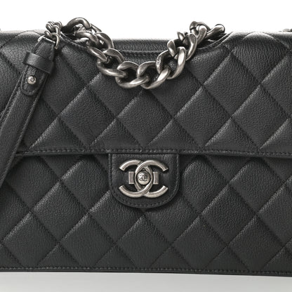 Chanel Goatskin Quilted Large Perfect Edge Flap Black 8 of 14