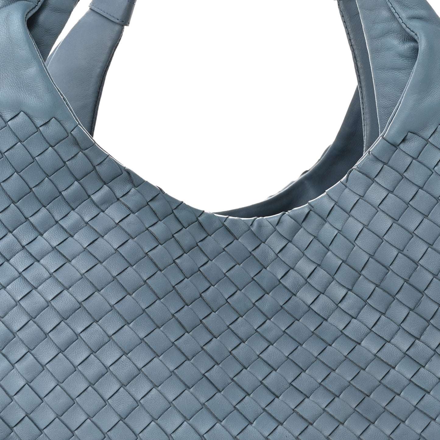 Nappa Intrecciato Medium Campana Hobo Blue