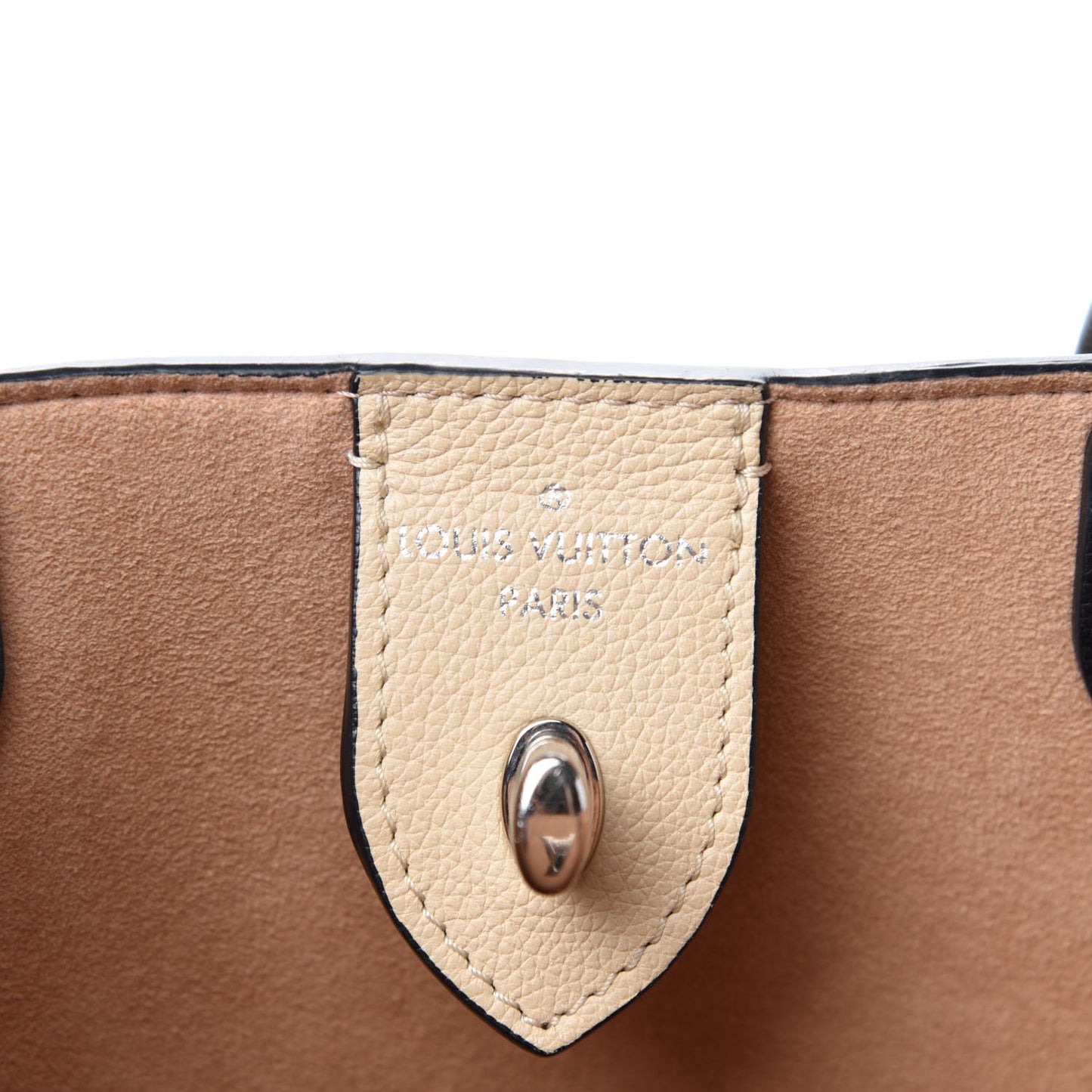 Calfskin Lockme Go Tote Black Vanilla