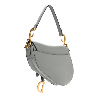 Christian Dior Grained Calfskin Saddle Bag Grey 3 of 10