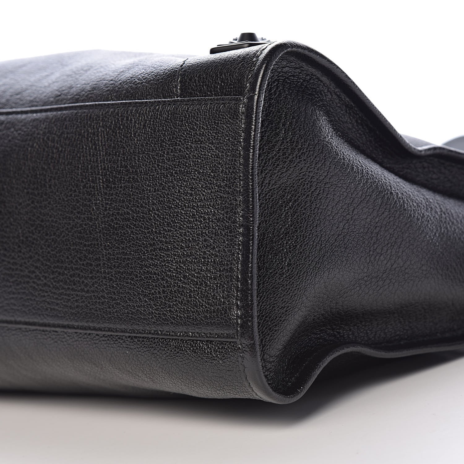 Balenciaga Shiny Grained Goatskin Black Metallic Edge City Black 8 of 9