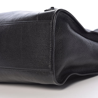 Balenciaga Shiny Grained Goatskin Black Metallic Edge City Black 8 of 9