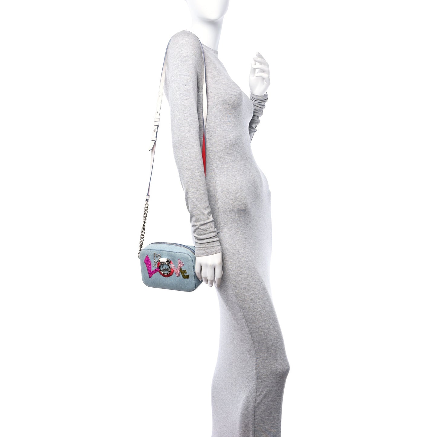 Denim Sequin Love Mini Rubylou Crossbody Blue Multicolor
