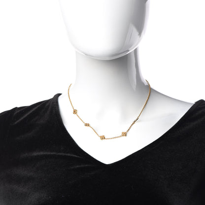 Louis Vuitton Flower Full Necklace Gold 2 of 7