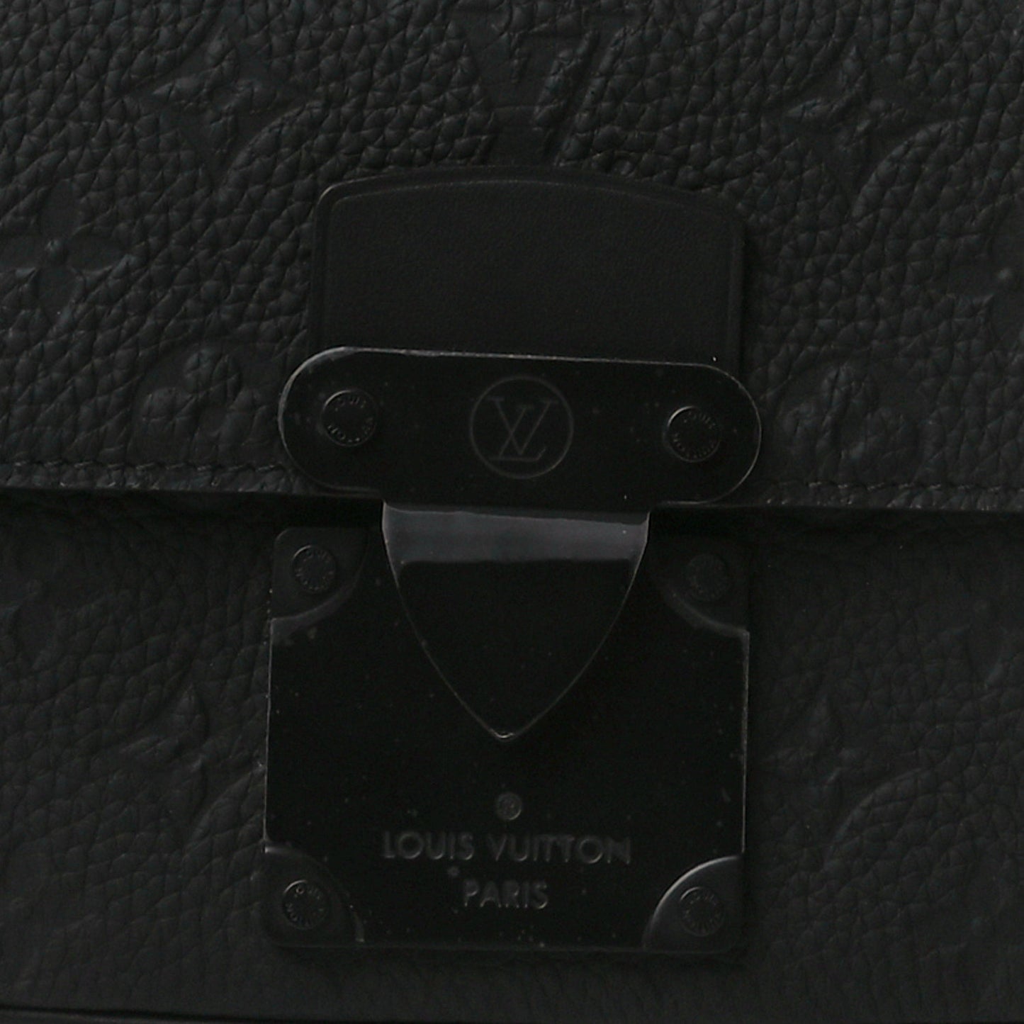Taurillon Monogram S Lock Sling Bag Black