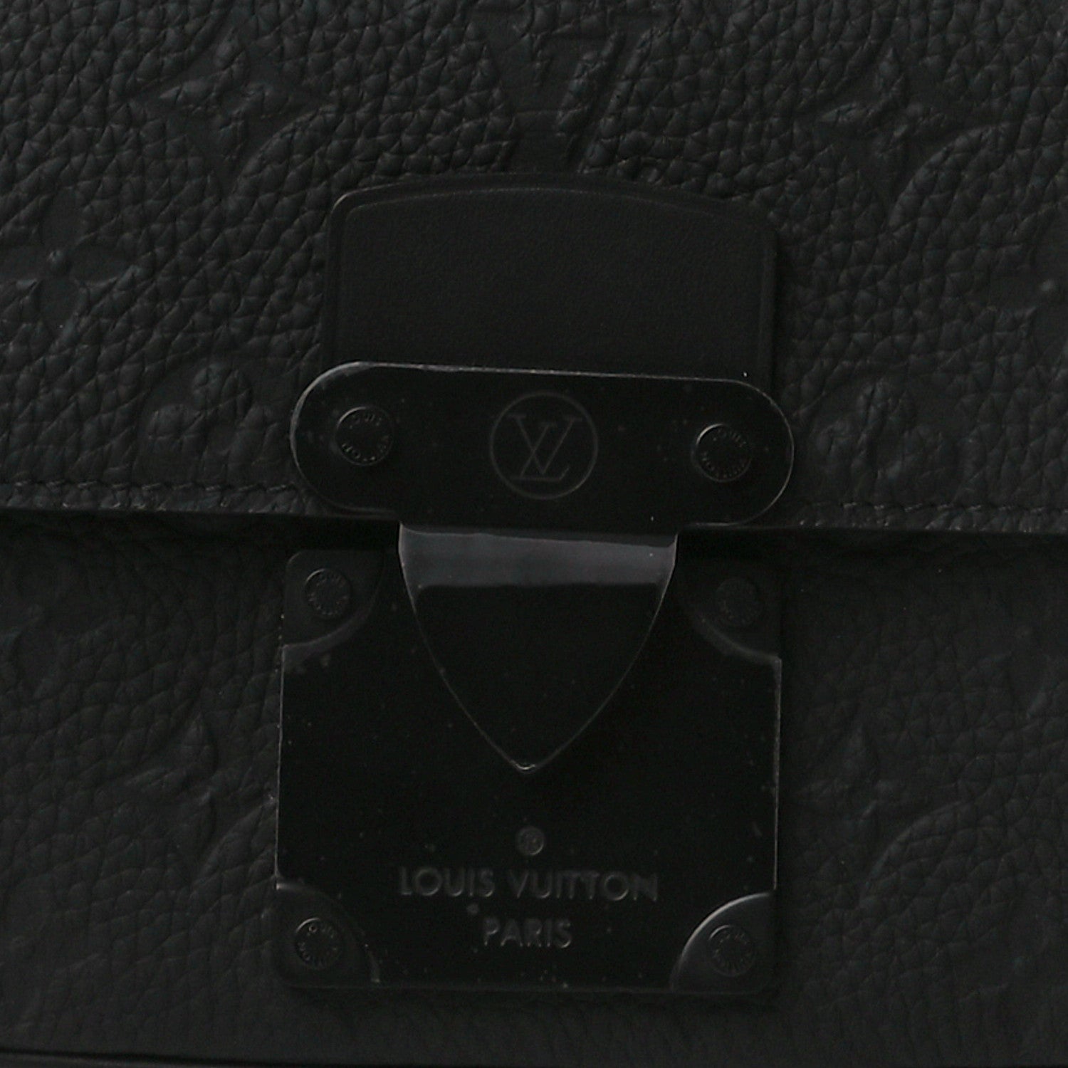Louis Vuitton Taurillon Monogram S Lock Sling Bag Black 9 of 12