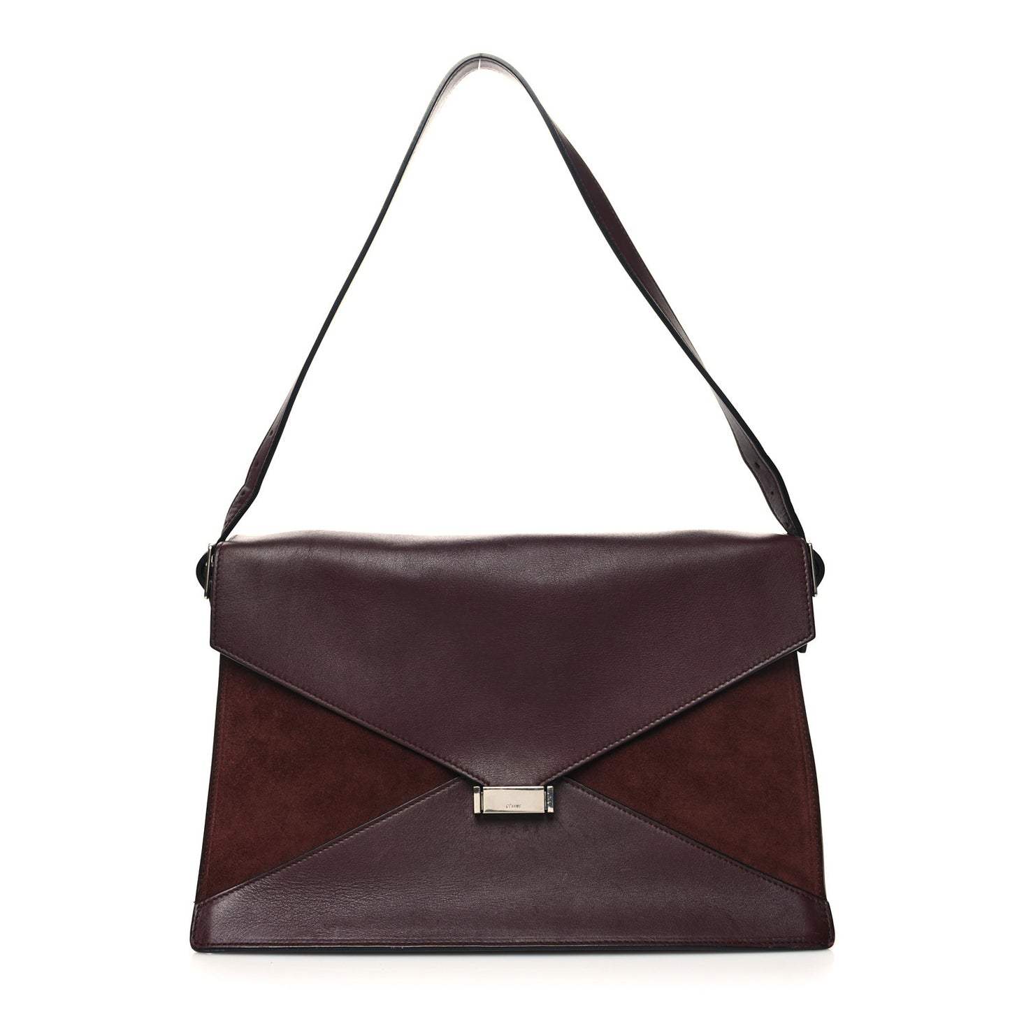 Smooth Calfskin Suede Diamond Shoulder Bag Brown