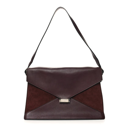 Celine Smooth Calfskin Suede Diamond Shoulder Bag Brown 1 of 13