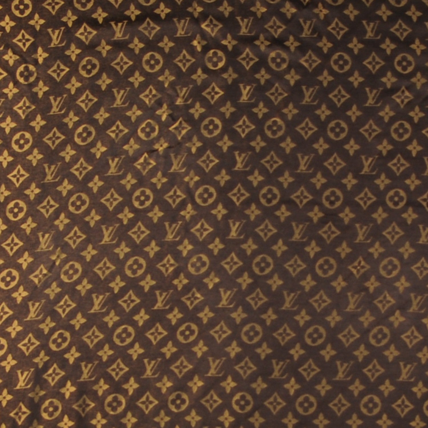 Louis Vuitton Silk Lurex Wool Monogram Shine Shawl Brown 1 of 5