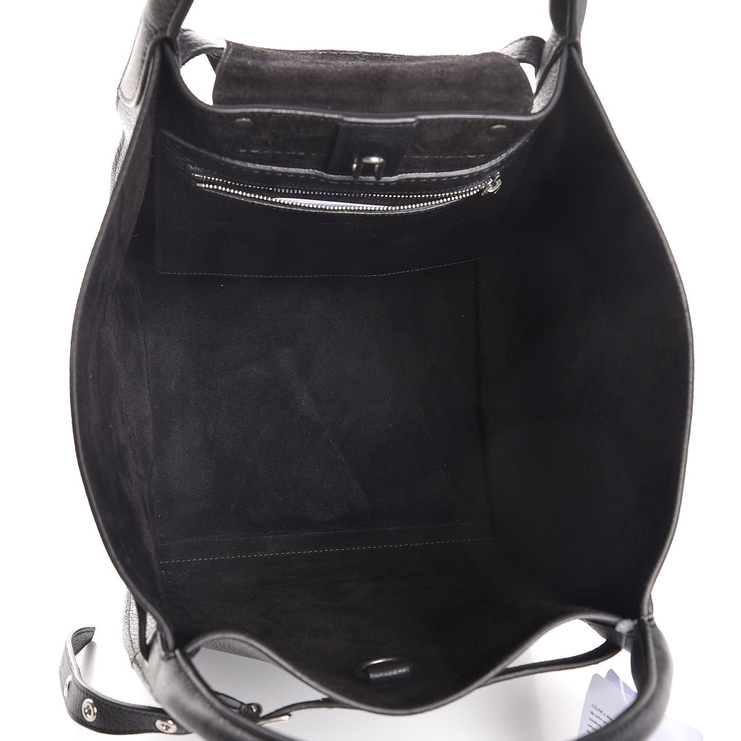 Supple Grained Calfskin Small Big Bag Black