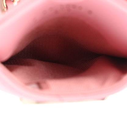 Chanel Lambskin Quilted Chanel Card Holder On Chain Pink 5 of 9
