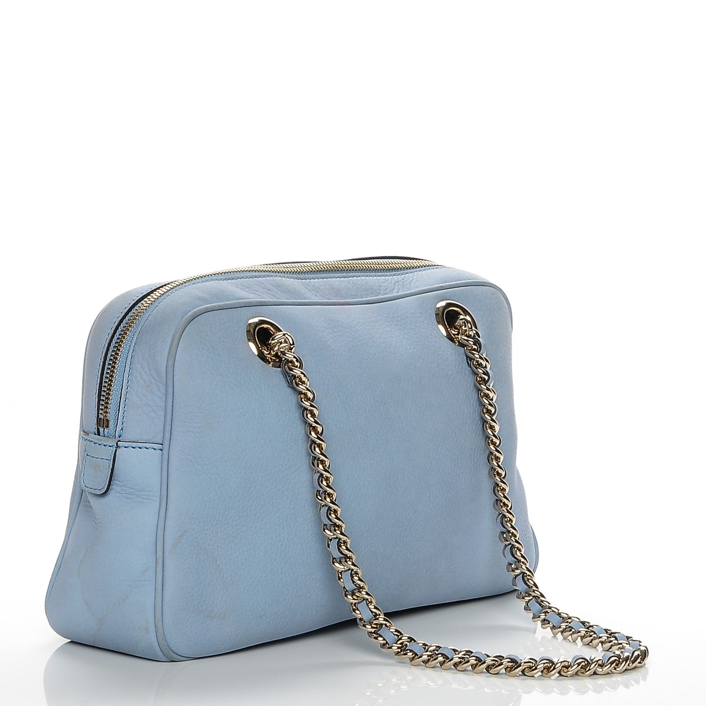Vitello Range Small Soho Bowler Mineral Blue