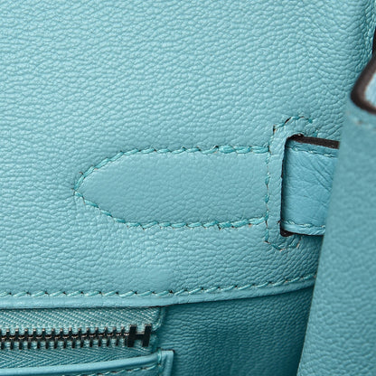Hermes Taurillon Clemence Birkin 30 Bleu Atoll 19 of 34
