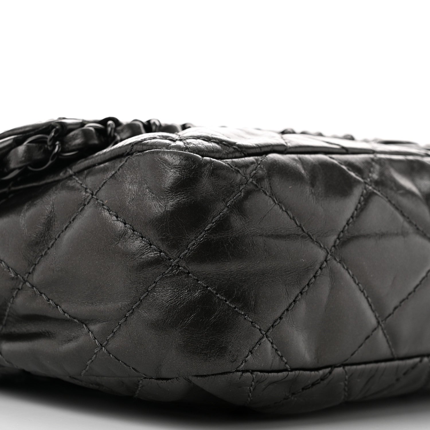 Chanel Metallic Calfskin Quilted Medium Chain Me Flap Grey 9 of 11