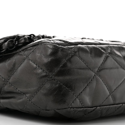 Chanel Metallic Calfskin Quilted Medium Chain Me Flap Grey 9 of 11