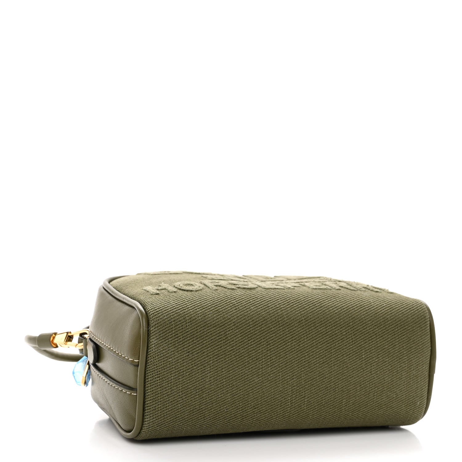 Burberry Cotton Canvas Horseferry Print Small Half Cube Crossbody Bag Dark Fern Green 4 of 10