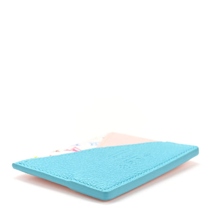 Louis Vuitton LV X TM Monogram Multicolor Criss-Cross Card Holder Kabira Blue Rose 8 of 16