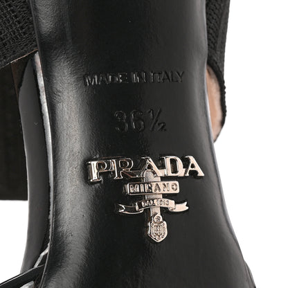 Prada Patent Elastic Mary Jane Pumps 36.5 Black 6 of 11