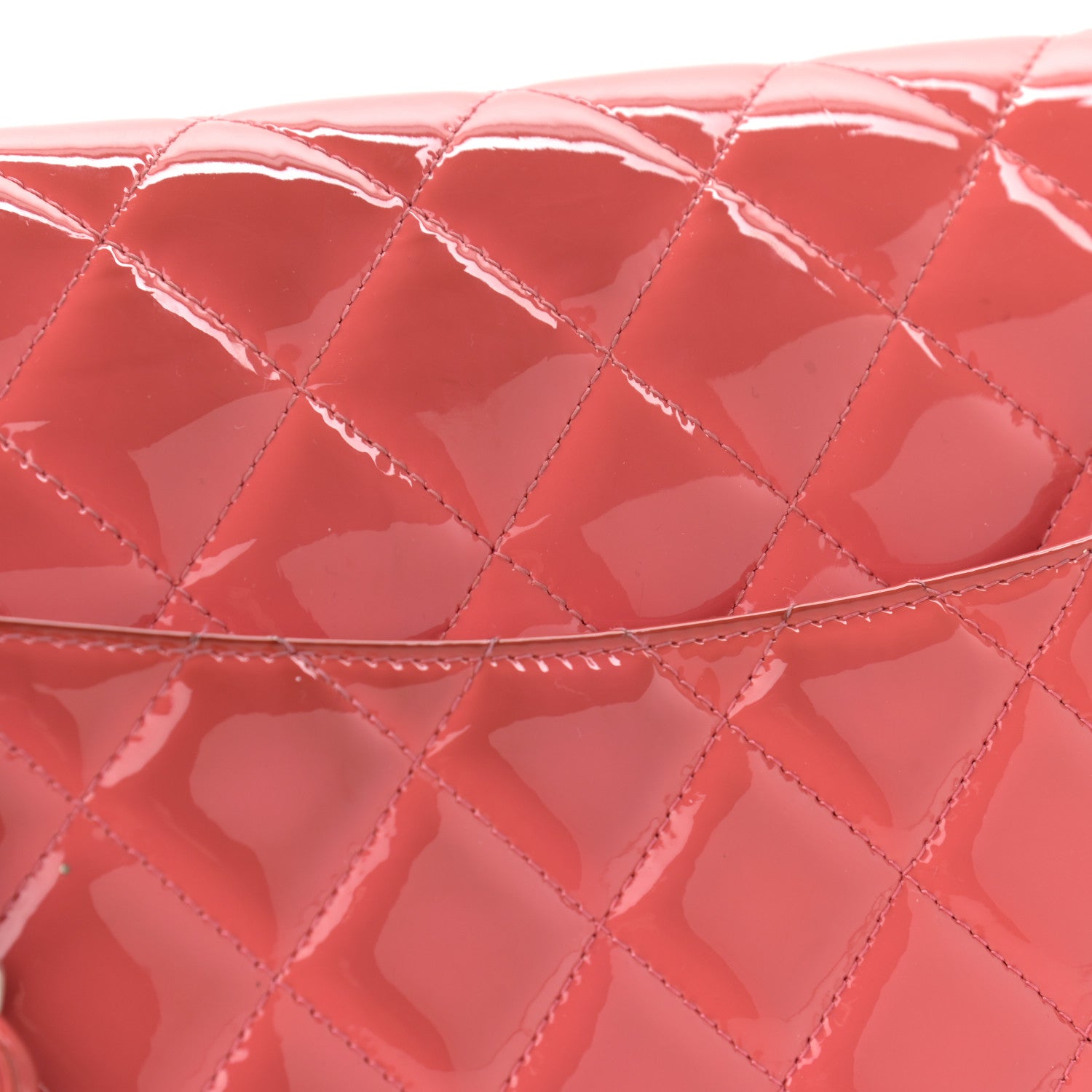Chanel Patent Quilted Maxi Double Flap Pink 12 of 12