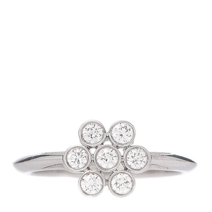 Tiffany Platinum Diamond Enchant Flower Ring 48 4.5 1 of 5