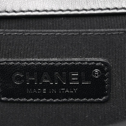Chanel Tweed Calfskin Medium Boy Flap Black White 6 of 11