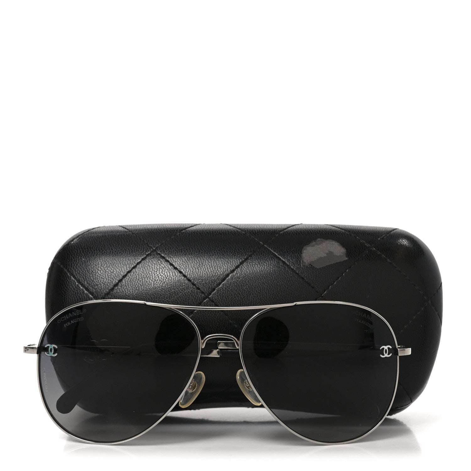 Chanel Aviator CC Sunglasses 4189-T-Q Black 6 of 6