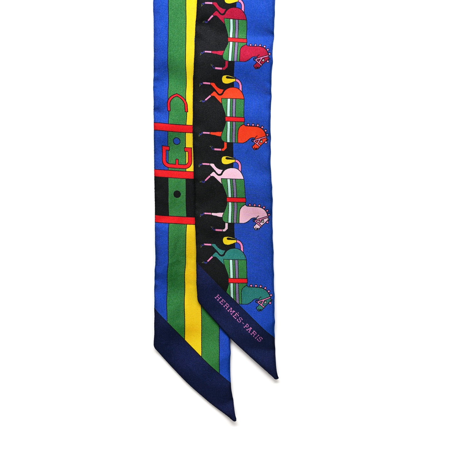 Silk Rocabar Twilly Bleu Royal Jaune Vert
