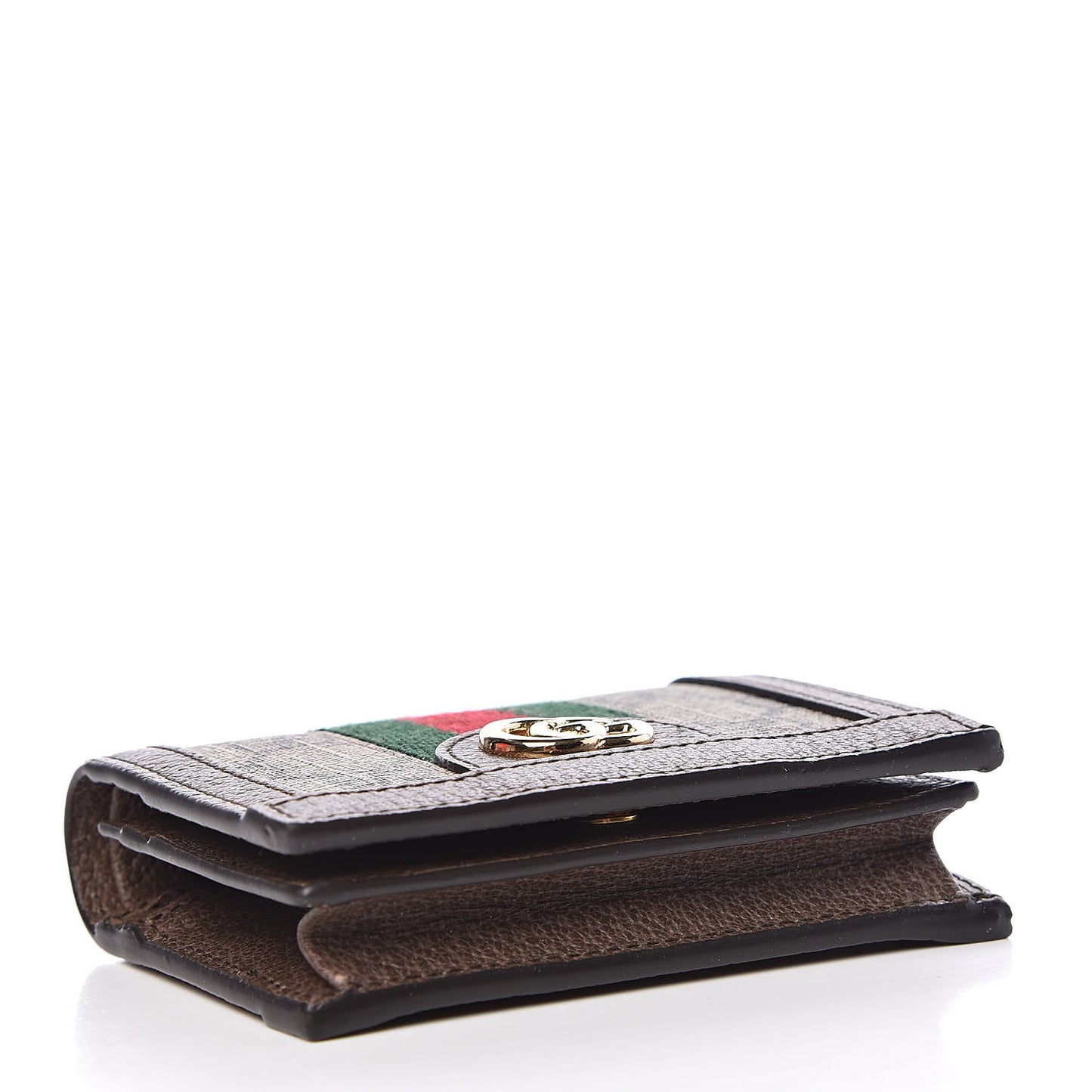 GG Supreme Monogram Web Ophidia Card Case Beige New Acero