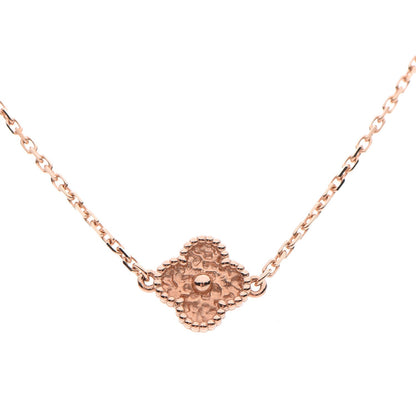 Van Cleef & Arpels 18K Rose Gold 16 Motifs Sweet Alhambra Necklace 4 of 7