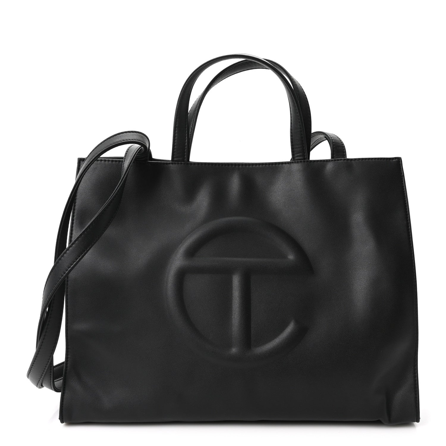 Telfar Vegan Leather Medium Shopping Bag Black 1 of 10