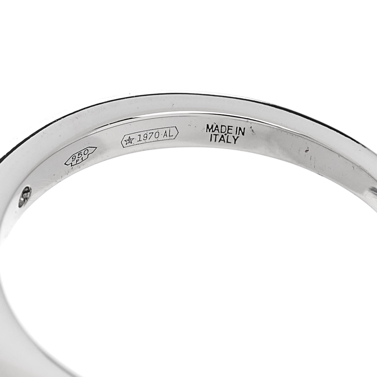 Bulgari Platinum Diamond Fedi Wedding Band Ring 45 3.5 6 of 6