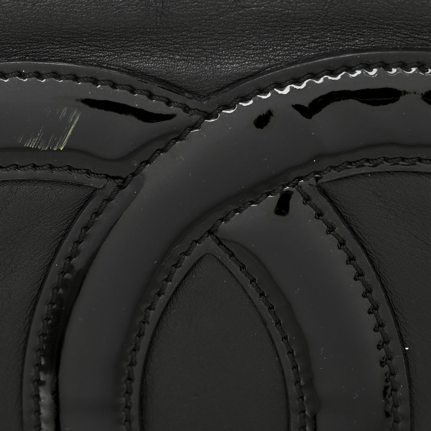Calfskin Modern Chain Rhodoid Hobo Black