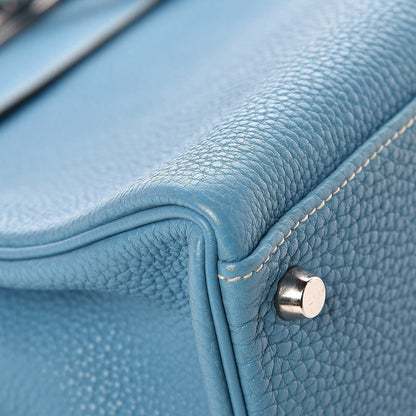 Hermes Togo Kelly Retourne 32 Blue Jean 39 of 43