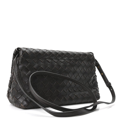 Bottega Veneta Nappa Intrecciato Crossbody Messenger Flap Ebano 3 of 10