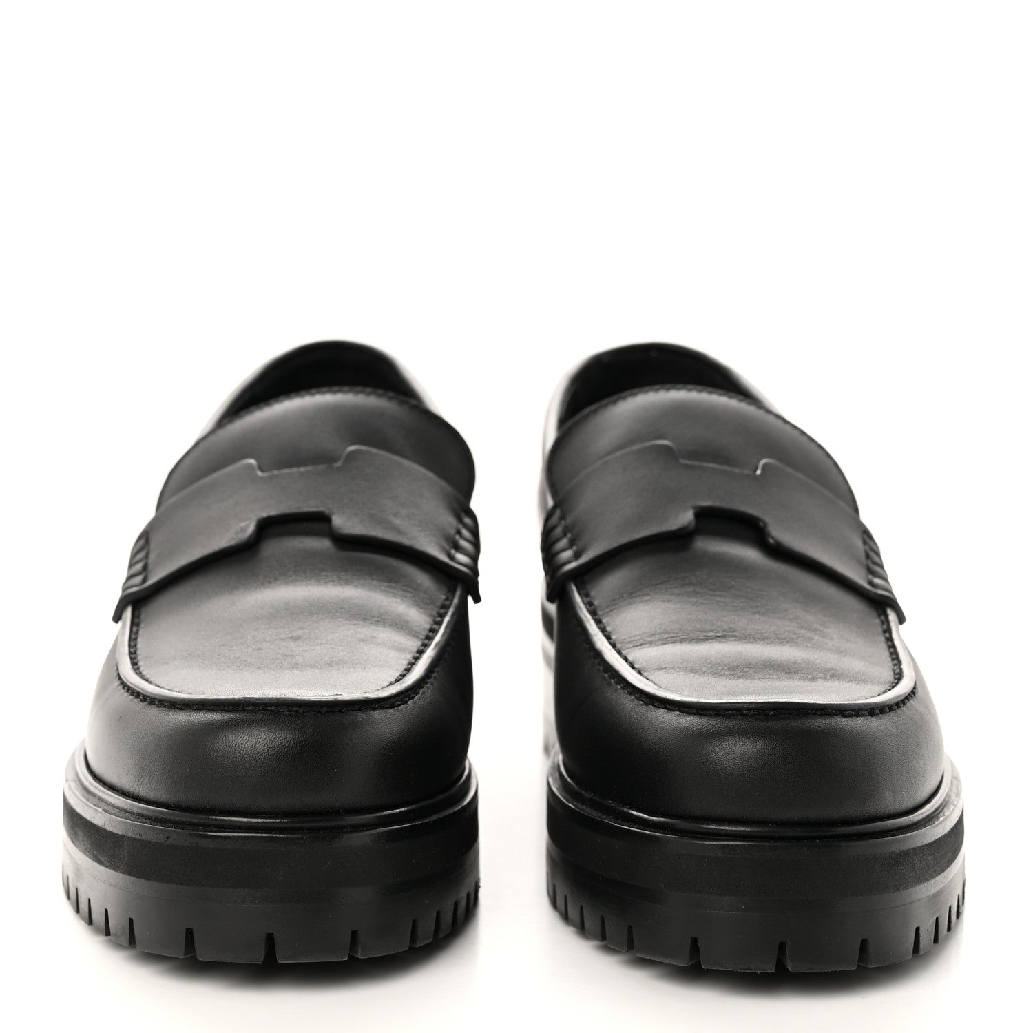Hermes Calfskin Ivy Loafer 36.5 Black 2 of 13