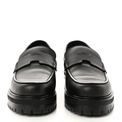 Hermes Calfskin Ivy Loafer 36.5 Black 2 of 13