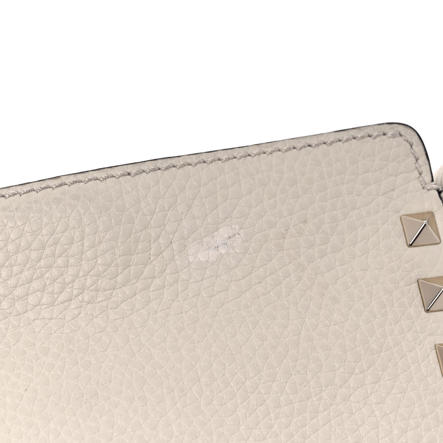 Valentino Garavani Pebbled Calfskin Mini Rockstud Flip-Lock Messenger Bag Light Ivory 11 of 13