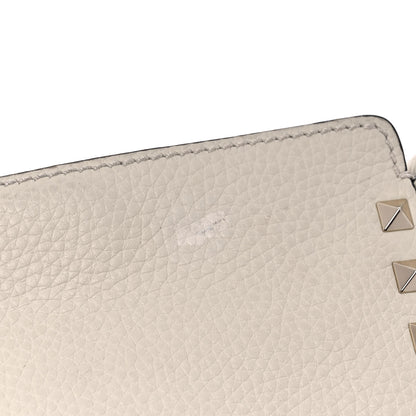 Valentino Garavani Pebbled Calfskin Mini Rockstud Flip-Lock Messenger Bag Light Ivory 11 of 13