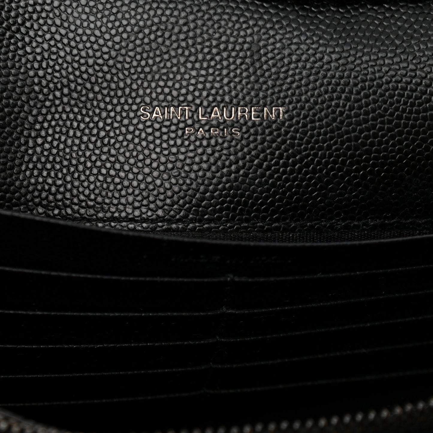 Grain De Poudre Matelasse Chevron Monogram Chain Wallet Black